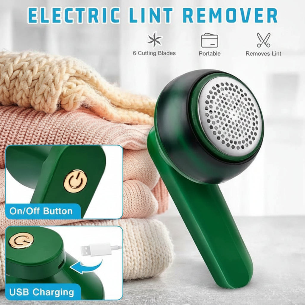 Electric Lint Remover for Clothes & Sweaters | USB Rechargeable Fabric Shaver | Durable Lint Removal Machine for Sweaters | Perfect for Fluff, Fuzz, and Hair Ball Trimming