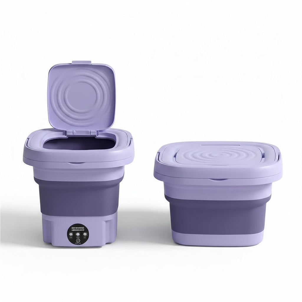 Mini Washing Machine – Foldable Portable Electric Laundry Washer for Clothes, Baby Items & Underwear | Compact Travel-Friendly Bucket Washer for Dorms, Apartments & Outdoor Use
