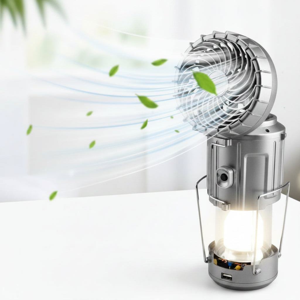 6 in 1 portable outdoor LED camping lantern with fan solar charge rechargeable light energy saving tent lamp flashlight usb power bank 5v 5000mah
