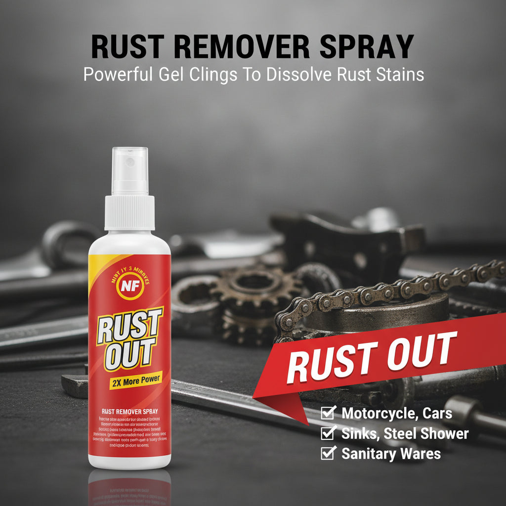 Rust Remover Zang Remover( Upgraded) spray for All Automotive (Bike, Car) And chrome & Steel Parts